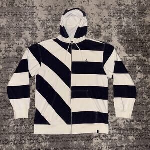 Y2K Volcom Striped Zip Up Sweater